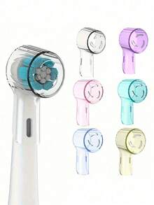 2/4/6pcs Electric Toothbrush Head Protector Covers - Fit For IO Electric Toothbrush Heads, Portable Toothbrush Head Protective Case, Dust-Proof With Ventilation Holes, Suitable For Home And Outdoor Travel, Essential Travel Accessory - Multicolor - View 1