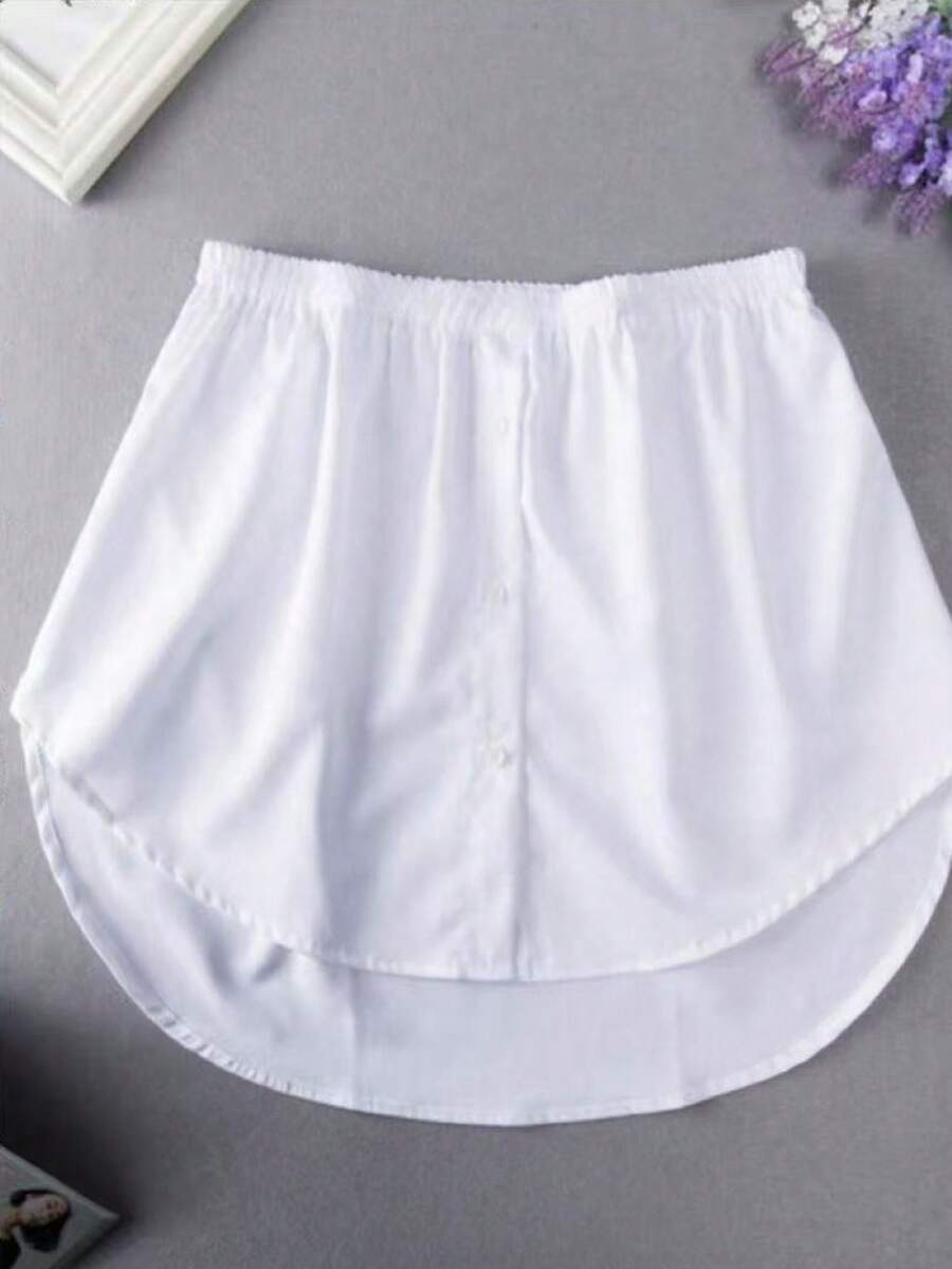 1件装弹性腰围延长器，女士衬衫延长器，可调节多层假裙摆延长器 - 白色 - 查看 1