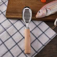 1pc Stainless Steel Fish Scale Scraper Tool, Household Fish Descaling Knife Cleaner - View 7