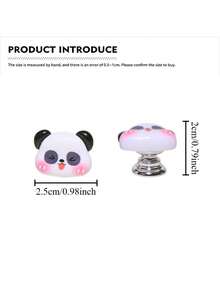 Panda-Shaped Car Start Button Cover With A Three-Dimensional Cute Cartoon Design. Suitable For One-Button Start Buttons On Cars, SUVs And Trucks For Decoration. Easy To Install Without Blocking The Operation. An Interior Creative Accessory That Adds Fun Atmosphere. Cute Panda Design, Small In Size. - A - View 5