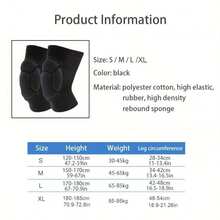 Thick Sponge Tortoiseshell Knee Pads, Elastic Design, Suitable For Daily Fitness And Knee Joint Protection (Single Pack) - Black - View 3