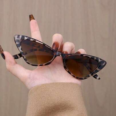 1pc Cat Eye Beach Fashion Glasses, Personalized Y2K Style For Men And Women