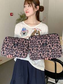 11"/14" Fashionable Leopard Print Waterproof Laptop Sleeve/Tablet Bag, Suitable For 9-11" Air 4/5 Pro 11/Mini 5/6, Shock-Resistant And Durable, Suitable For Students And Seasonal Use - Multicolor - View 3