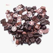 Resin Simulation Cute Coffee Bean, Coffee Cup, Chocolate DIY Hair Clips, Phone Cases, Jewelry Accessories - Multicolor - View 9