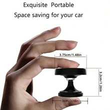 Universal Magnetic Car Phone Holder, Suitable For All Phone Models, Car Dashboard Metal Phone Magnetic Mount - Black - View 9