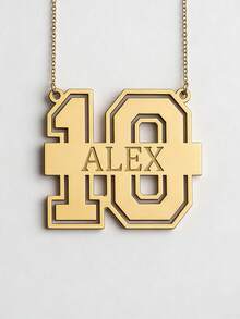 Custom Number Necklace With Name - Number Baseball Necklace - Personalized Basketball Number In Box Chain - Sport Jewelry - Style 2 - View 2
