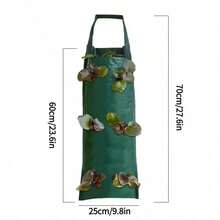 Bolsa de cultivo colgante para fresas con agujeros de plantación, resistente y duradera, maceta colgante vertical para verduras, tomates, patatas - Multicolor - Ver 19