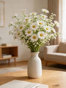 74 Stück künstliche Gänseblümchen und Schleierkraut Blumen, europäischer Stil Schreibtisch Gänseblümchen Kunstblumen Heimdekoration, Frühlings-/Sommer-Schreibtischdekoration, Valentinstag-/Abschlussgeschenk, künstliche Gänseblümchen, elegante Kamille und Sonnenblume, künstliche Gänseblümchen als Vase Füller, DIY Heim-Party, Frühlings-Wiesen-Hochzeit Gänseblümchen Party Deko (weiße Kamille), Fotografie Requisiten (Behälter nicht enthalten), Herbstdekoration - Verschiedenfarbig - Übersicht 6
