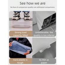 Hộp đựng giày, hộp đựng giày unisex, hộp đựng đồ trong suốt, tủ đựng giày bằng nhựa, kệ đựng giày, chắc chắn và bền bỉ, chịu tải trọng cao, kệ giày đơn giản dạng ngăn kéo dày dặn, tủ đựng giày cho ô tô và du lịch. - Nhiều màu - Xem 5