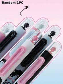 3支装牛猫图案中性笔，0.5毫米速干黑色墨水，创意猫爪设计办公用品 - 預設 - 查看 11