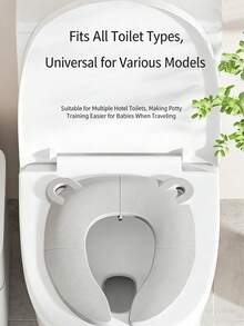 1个可折叠儿童马桶座圈，婴儿旅行马桶垫，可折叠酒店户外马桶垫 - 彩色 - 查看 1