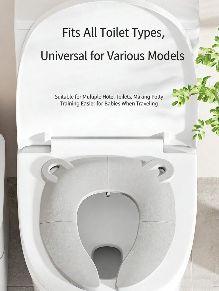 1个可折叠儿童马桶座圈，婴儿旅行马桶垫，可折叠酒店户外马桶垫 - 彩色 - 查看 1