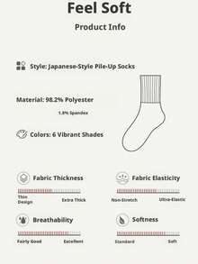 Women's Slouchy Socks, Spring/Summer Japanese Style Slouch Socks, Ins Pure White Mid-Calf Socks, Autumn/Winter Loose Mouth Maternity Socks, Ladies Long Socks, Sports Socks, Casual Socks, Daily Wear Socks - Multicolor - View 3