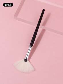 1/4支迷你扇形高光刷，柔软便携面部轮廓化妆刷，散粉腮红刷，专业化妆工具 - 彩色 - 查看 10