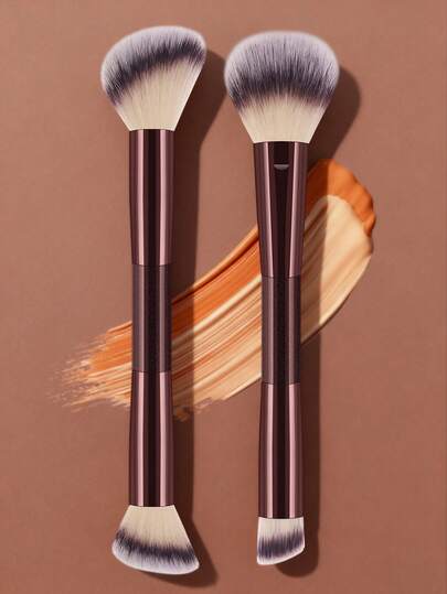 2PCS Soft Makeup Brushes, Portable Cosmetic Brush Set For Women