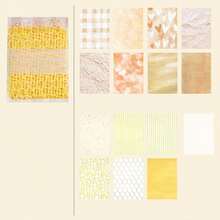 1pc 15pcs Assorted Sheer Fabric Collage Materials, Mixed Media Scrapbooking Supplies, Non-Adhesive Craft Paper - Multicolor - View 10
