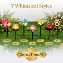 2/6pcs Solar Powered LED Animal Stake Lights, 2-In-1 Solar Animal Stake Lights For Pathway Lighting And Yard Decor - Multicolor - View 12