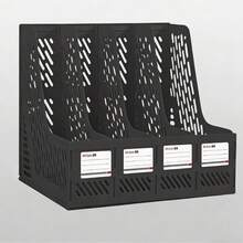 4-Grid Desk Organizer With Pen Holder - Fashionable Office Supplies And File Storage - Single Piece - View 8