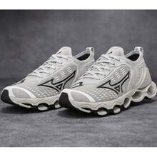 Mizun Wave Pro 14 Men's Reflective Sneakers - New Release - Premium Line - Comfortable, High Performance, Modern - Ideal For Gym And Running - 淺灰色 - 查看 3