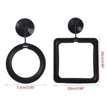 2pcs Fish Tank Feeder Rings, Heart & Square/Round Floating Feeding Dish With Suction Cup, Aquarium Accessories - Black - View 2