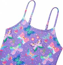 Girls Bathing Suit Size 2-10 Years - Cute Toddler Swimsuit Girl Adjustable One Piece Swimwear For Summer Beach Wear - Purple Butterfly - 查看 3