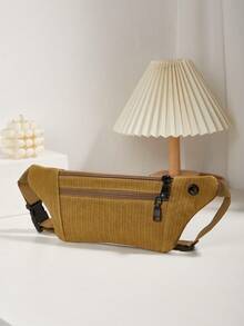 New Arrival Women's Large Capacity Multi-Function Canvas Chest Bag, Fashion Sports Phone Pouch, Casual Minimalist Waist Pack - Multicolor - View 10