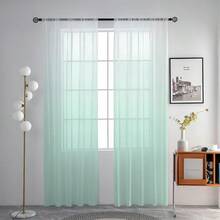 2pcs Gradient Sheer Curtains, In A Mint Green To White Gradient, Semi-Transparent, With A Simple And Modern Style, Suitable For Living Rooms, Bedrooms And Balconies. - Multicolor - 2pcs - View 6