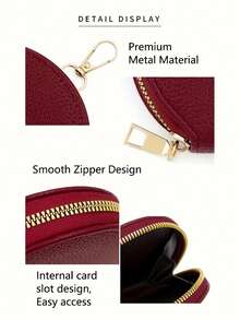 1pc Customized Personalized Coin Purse, Coin Holder Wallet, Birthday Gift, Mother's Day, Back To School, Graduation, Wedding Bride Anniversary Commemorative Gift - Multicolor - View 9