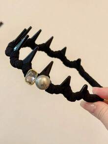 2026新款黑色优雅水钻发带，防滑洗脸头带，时尚女士发饰 - 彩色 - 查看 11