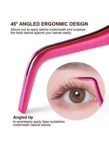 Stainless Steel Eyelash Curler With Comb, Beauty Tool Set For Eyelash Curling, Eyebrow Trimming, False Eyelash Application - Multicolor - View 6