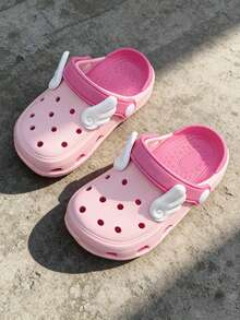 Soft Bottom Breathable Anti-Slip Slide Sandals, Indoor Home Garden Slippers, Hollow Hole Shoes - Pink - View 3