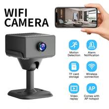1 pieza Cámara de vigilancia inteligente y mini de 1080P HD con detección de movimiento y alarma, cámara de inalámbrica de red de 2.4GHz, magnética para interiores, anti-robo con visión nocturna, diseño de lente HD para el hogar y la oficina. - Multicolor - Ver 12