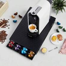 Soporte para cápsulas de café con cajón para alfombrilla de café - Plata - Ver 2