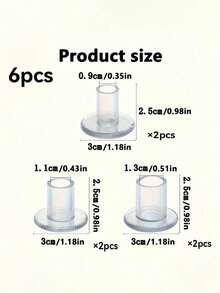 6/12/18 件装透明高跟鞋保护套，女士防滑静音鞋跟套，高跟鞋保护套，柔软鞋跟套，适合在不平坦的草地或地面行走，3 种尺寸，防滑鞋跟套，适合女士婚鞋，防止鞋跟被草缠住。鞋子，春夏精选，伴娘礼物，房间，卧室装饰，海滩，旅行，男士，女士，度假，可爱小物 - 彩色 - 查看 13
