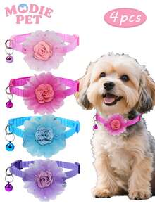 4pcs Adorable Decoration Pet Cat Dog Collar Bell, Help Pet Owners Dress Up Pets, An Ideal Gift For Pets - Multicolor - View 3