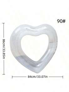 1pc Glitter Transparent Swim Ring, Adult Swimming Ring, Large Summer Beach Float, Suitable For Beach, Swimming Pool And Party - Multicolor - View 8