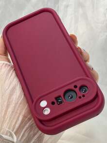 対応 GooglePixel 8a 9A Pixel 10 かわいい Pixel 8 9 10 Pro 対応 電話ケース エンジェルアイズ TPU ソフトケース、ドーパミンカラー、シンプル、滑り止め、落下防止、厚みのある保護 - バーガンディ - チェックする 4