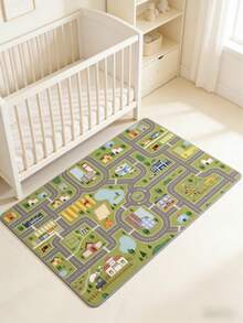 1pc City Road Cute Game Mat, Decorative Carpet, Bedroom Decor, Small Rug, Carpet, Home Decor, Outdoor Rug, Washable Rug, Graduation Gift, Mother's Day Gift - Multicolor - View 2