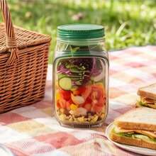 Plastic Salad Container, Portable Kitchen Salad Bowl - View 3