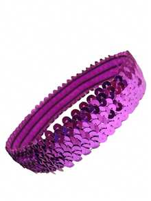 1/6/12/24pcs Sequin Headbands Elastic Headbands Suitable For Girls, Kids, Women, 80s 20s Disco Party, Cute Princess Headbands - Multicolor - View 10