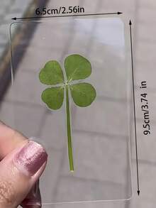 5/10/20张全新清新四叶草桌面摆件，简约亚克力材质幸运透明许愿卡，透明幸运四叶草卡，亚克力卡，清新简约许愿幸运书签，治愈系礼物 - A - 查看 7