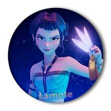 KPOP Girl Group Cartoon Merchandise Bejeweled Badge, Metal Brooch Pin - Multicolor - View 5