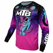 DONUTFOX 2025 Men's Downhill Cycling Jersey, Smart Mountain Bike MTB Shirt, Off-Road Downhill Motorcycle Racing Sportswear, Bicycle Racing Cycling - Black - View 11