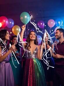 1/2/5pcs LED Glowing Fairy Wands With Ribbons And Bells, 3 Lighting Flashing Modes, Suitable For Wedding, Party, New Year, Thanksgiving, Graduation, Concert Party Gifts - One Size Fits All - View 10