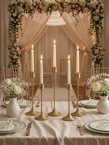 Bộ 12/6/3/1 chân nến kim loại màu đồng cổ, chân nến hình ly kiểu Châu Âu sang trọng, thích hợp cho đám cưới/tiệc tùng/bàn ăn/tiệc chiêu đãi/lễ kỷ niệm/tiệc sinh nhật/phòng khách/trang trí bàn/họp mặt gia đình, trang trí nhà cửa, đồ trang trí, trang trí sinh nhật. - Nhiều kiểu dáng - Xem 3