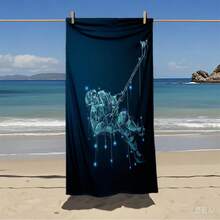 1 chiếc khăn tắm/khăn đi biển bằng sợi microfiber siêu nhẹ dành cho người hâm mộ khúc côn cầu trên băng, thích hợp cho mùa hè. - 1 - Xem 5