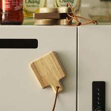 1pc Wooden Magnetic Bottle Opener, Fridge-Mountable, Creative Beer & Soda Bottle Opener, Portable - Natural Wood Color - View 5