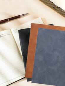 1pc A5 Retro Notebook, Leather Cover Design, Office Business Meeting Notepad, Back To School, Student Writing Diary - Notebook - View 3