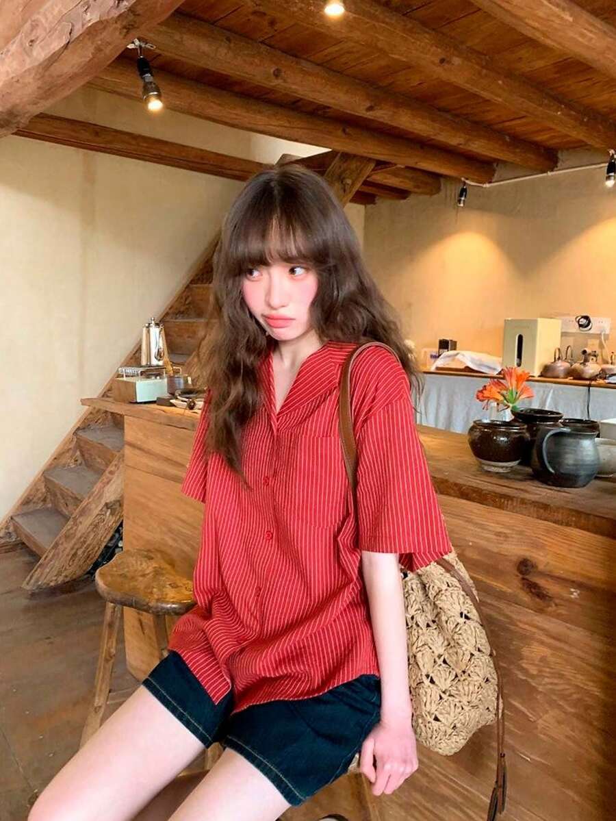 Women Blouses & Shirts - Red - View 1