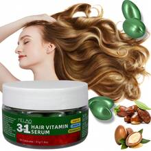 MELAO 三合一护发维生素精华胶囊，蕴含摩洛哥坚果油，深层滋养头发和头皮，令秀发柔软丝滑，由内而外滋养秀发，30粒胶囊，51克/1.8盎司 - 正裝 - 查看 2